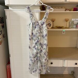 Floral White/Purple Dress